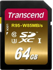 Card de Memorie Transcend SDXC 64GB Class10 UHS-I U3 foto