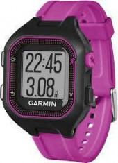 Smartwatch Garmin Forerunner 25 HRM cu banda, negru/mov foto