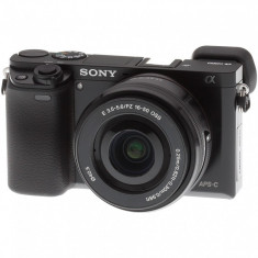 Aparat foto Mirrorless Sony A6000 negru + Obiectiv E SEL 16-50mm f/3.5-5.6 PZ OSS foto