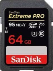 Sandisk Extreme PRO SDXC 64GB 95MB/s V30 UHS-I U3 foto