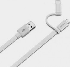 Huawei AP55S Data Cable MicroUSBType C, 1.5M, Flat Cable, White 4071417 foto