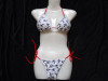 Costum Baie Dama 2 Piese Push Up Detasabil Ancore Bleumarin Snur Rosu Brazilian Sexy Plaja Piscina Colectia Noua S M L