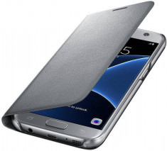 Galaxy S7 (G930) - Husa tip &amp;quot;LED View Cover&amp;quot; - Argintiu foto