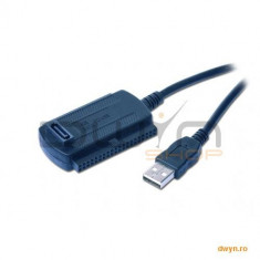 CABLU CONVERTOR USB LA IDE (2.5&amp;#039;&amp;#039;/3.5&amp;#039;&amp;#039;) and SATA &amp;#039;AUSI01&amp;#039; foto