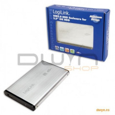 HDD Enclosure 2.5&amp;#039; HDD IDE to USB 2.0, Aluminium foto