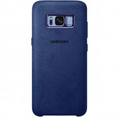 Capac protectie spate Samsung Alcantara Cover pentru Galaxy S8 Plus G955, Albastru foto