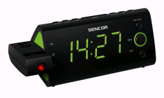 Radio cu ceas desteptator Sencor SRC 330 LED, verde foto