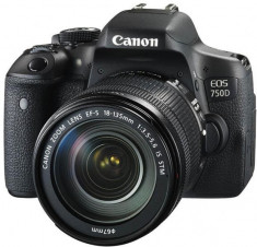 Kit aparat foto digital Canon EOS 750D (cu obiectiv de 18-135 S STM) foto