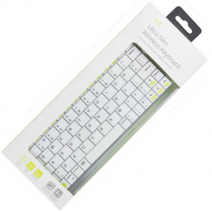 Mini tastatura bluetooth universala, aluminiu, Alb foto