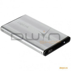 HDD Enclosure 2.5&amp;#039; HDD S-ATA to USB 3.0, Aluminium, silver foto