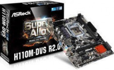 ASRock H110M-DVS R2.0, H110, DualDDR4-2133, SATA3, DVI, D-Sub, mATX foto