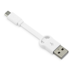 Cablu date incarcare - Micro USB, prindere chei, Alb foto