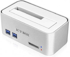 Icy Box HDD Docking Station 2.5&amp;quot; 3.5&amp;quot;, 2xUSB 3.0 Hub, SD Cardreader foto