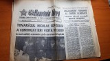 ziarul romania libera 28 aprilie- vizita lui caeusescu la semanatoare si grivita