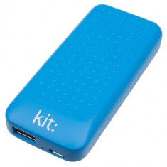 Baterie externa Kit Essential cu mufa USB 4000 mAh, Albastru foto