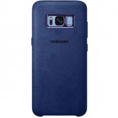Capac protectie spate Samsung Alcantara Cover pentru Galaxy S8 G950, Albastru foto
