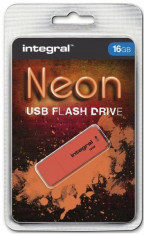 Integral USB Flash Drive Neon 16GB USB 2.0 - Orange foto