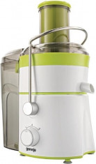 Storcator de fructe si legume Gorenje JC801G, 800 W, Recipient suc 1 l, Recipient pulpa 2 l, 2 Viteze, Tub de alimentare larg, Alb/Verde/Inox foto