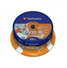 Verbatim DVD-R [ 4.7GB, 16x, spindle, argintiu mat, 25 bucati ] foto