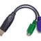 Unitek Adaptor USB - 2x PS/2, Y-155