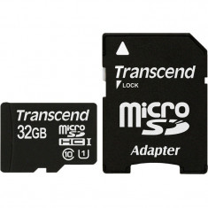 Card memorie Transcend Micro SDHC 32GB Class 10 + Adaptor SD foto