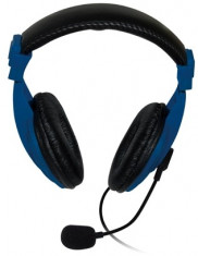 VAKOSS Stereo headset with microphone headphones Volume Control SK-601KB Albastr foto