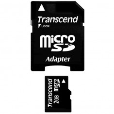 Card Transcend microSD 2GB cu adaptor SD foto