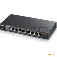 8-port Gigabit Ethernet switch, 4x PoE (802.3at, 30W), Green (802.3az), fanless, 19&amp;#039; rackmount foto