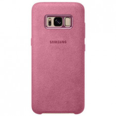 Husa Protectie Spate EF-XG955APEGWW Alcantara Cover Roz pentru SAMSUNG Galaxy S8 Plus foto