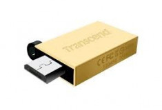 Transcend memory USB/micro USB Jetflash 380G, 16GB Gold foto