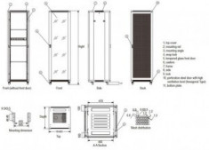 Linkbasic rack cabinet 19&amp;#039;&amp;#039; 42U 600x1000mm black (smoky-gray glass front door) foto