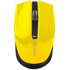 CANYON Mouse CNS-CMSW5 (Wireless, Optical 800/1280 dpi, 4 btn, USB, power saving technology), Yellow foto