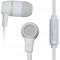 VAKOSS Stereo Earphones Silicone with Microphone / Volume Control SK-214W white