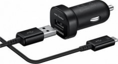 Incarcator Auto Samsung Fast Car Charger Mini EP-LN930BBEGWW Micro-USB, 9 V - 5 V / 2 A - Black foto