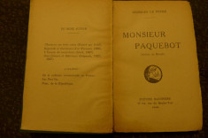 Monsieur Paquebot de Georges le Fevre Ed. Baudiniere Paris 1928 foto