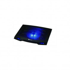 Notebook Cooling Pad NCP500C, USB, laptop 10-17&amp;#039; , ventilator mare, iluminat, ajustabil, USB HUB, bl foto