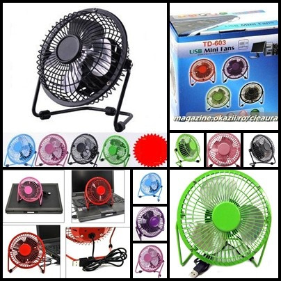 MINI VENTILATOR RACITOR COOLER PUTERNIC SILENTIOS USB CAMERA BIROU PC