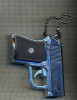 K 350 BRELOC PENTRU COLECTIONARI -MINI PISTOLET STILIZAT CU LED ALB SI ROSU