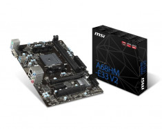 Placa de baza MSI Socket FM2+, A68HM-E33 V2, AMD A68H, 2*DDR3 1333/1600/1866/2133, VGA/HDMI, 1*PCI/1*PCIEx16/1*PCIEx1, 4*SATA3, 2 *USB3.0, bulk foto