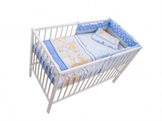 Lenjerie Mykids Teddy Hug Blue 4 Piese 140X70 foto