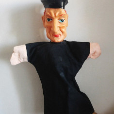 Marioneta popa, preot, calugar, papusa de mana, teatru de papusi, vintage