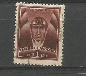 No(9) timbre-Romania -TIMBRUL AVIATIEI-stampilat foto