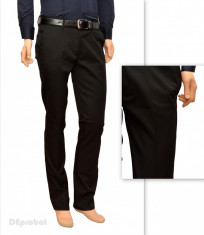 Pantaloni Slim Fit Negri bumbac - Pantaloni barbati eleganti-casual - marimea 29 foto