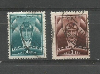No(9) timbre-Romania -TIMBRUL AVIATIEI-stampilat foto
