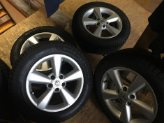 jante aliaj R17 nissan qashqai 5x114,3 originale, cu cauciucuri de iarna foto