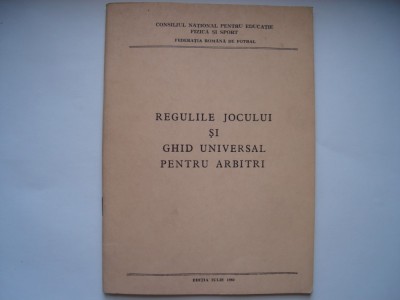 Regulile jocului si ghid universal pentru arbitri - FRF foto