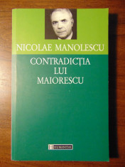 Contradictia lui Maiorescu - Nicolae Manolescu (2000) foto