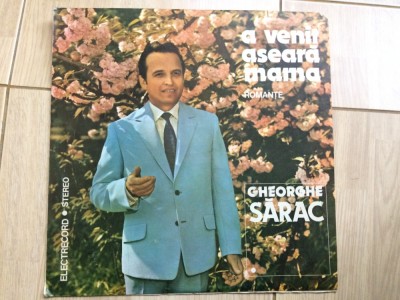 GHEORGHE SARAC ROMANTE A VENIT ASEARA MAMA disc vinyl lp muzica populara VG+ foto