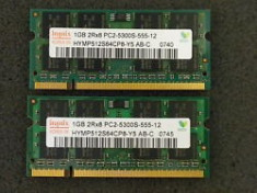 Kit Memorie Laptop DDR2 2GB (2x1) PC2-5300S 667Mhz foto