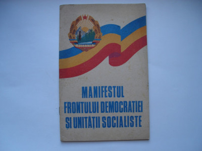 Manifestul Frontului Democratiei si Unitatii Socialiste foto